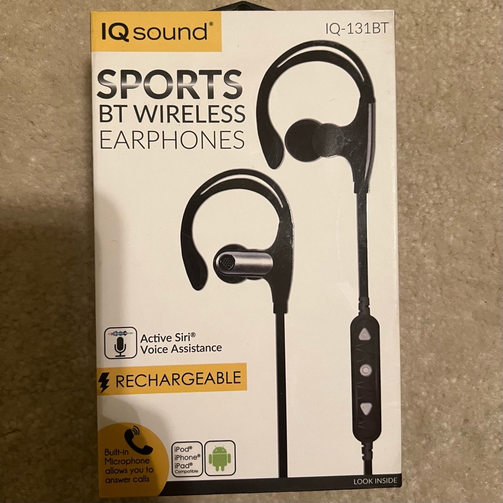 IQ sound BT Wireless Earphones & Mic/Variable Ear Charging Cable (IQ-131BT)